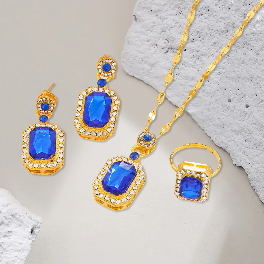 4-piece women's jewelry set, fashionable casual necklace bracelet earring set, suitable for daily wear, friend holiday gift - Image 5