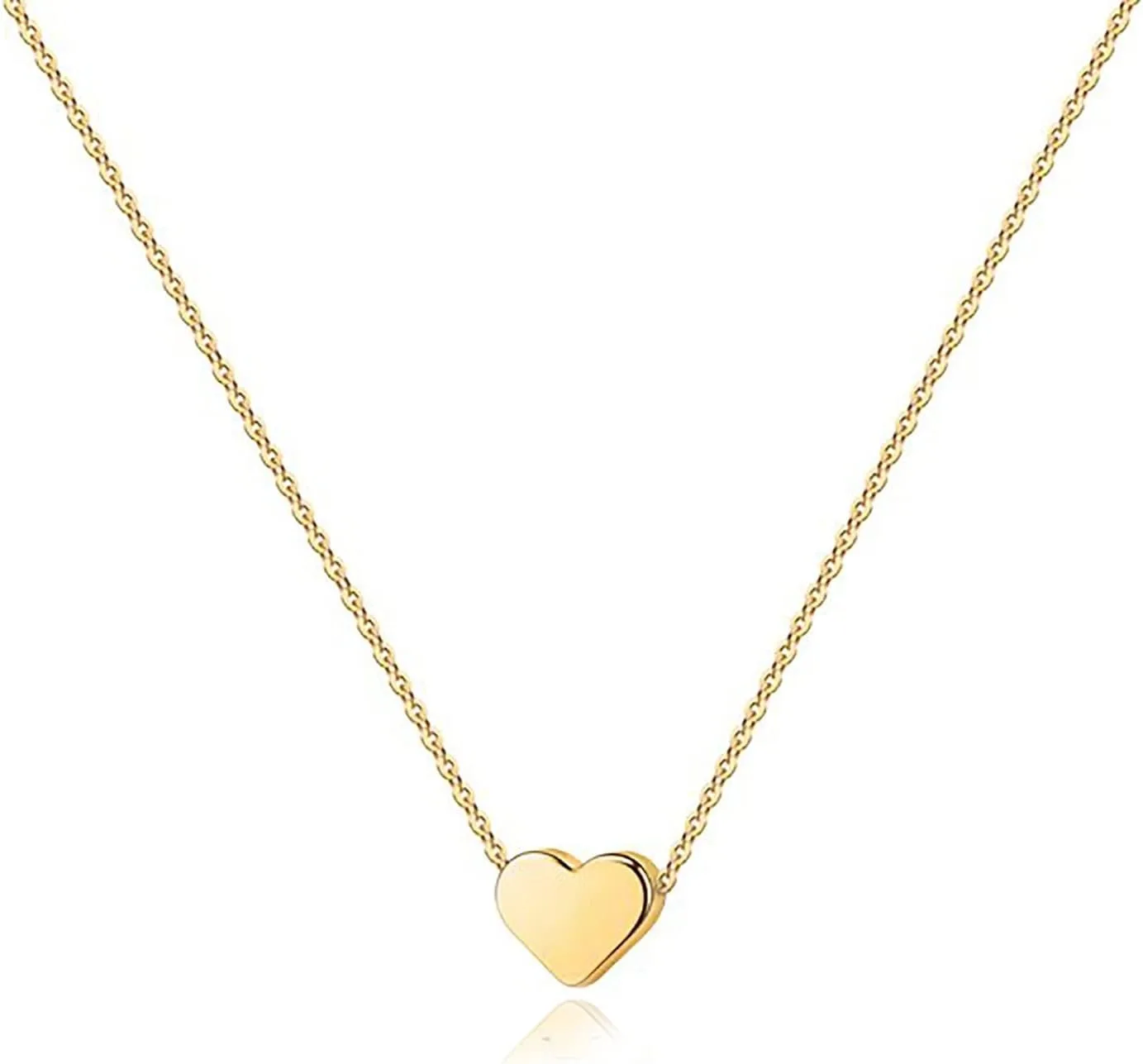 K Gold Plated Heart Necklace |Silver Plated Necklace Cute Dainty Love Pendant Necklaces for Women Gift for Girls Gift for Women - Image 2