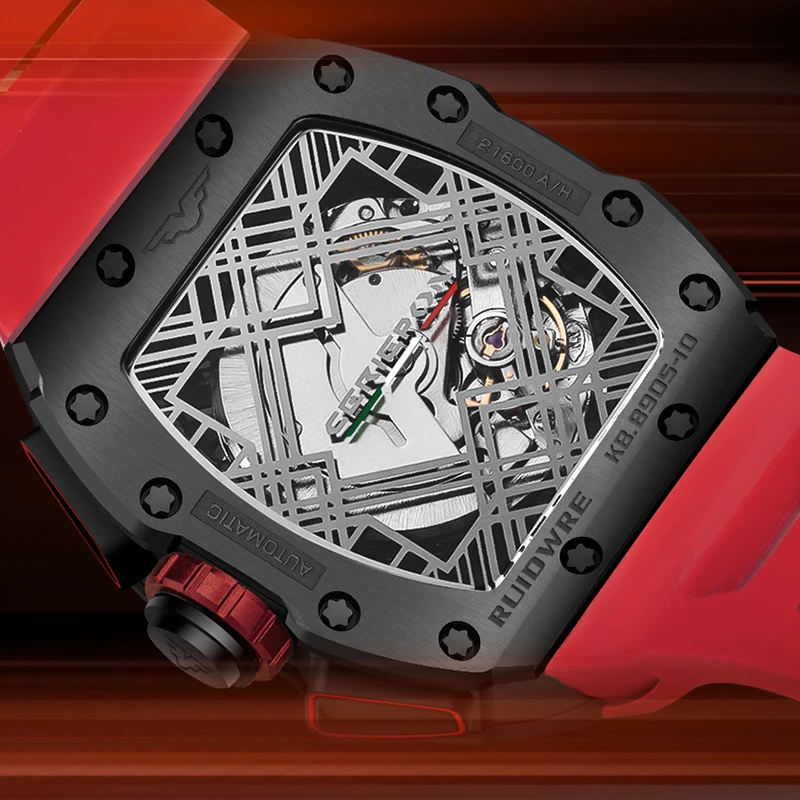 Men's Automatic Watch for Man High-end Hollow Out Black Stainless Steel Mens Mechanical Wristwatches Reloj Homber Clocks - Image 4