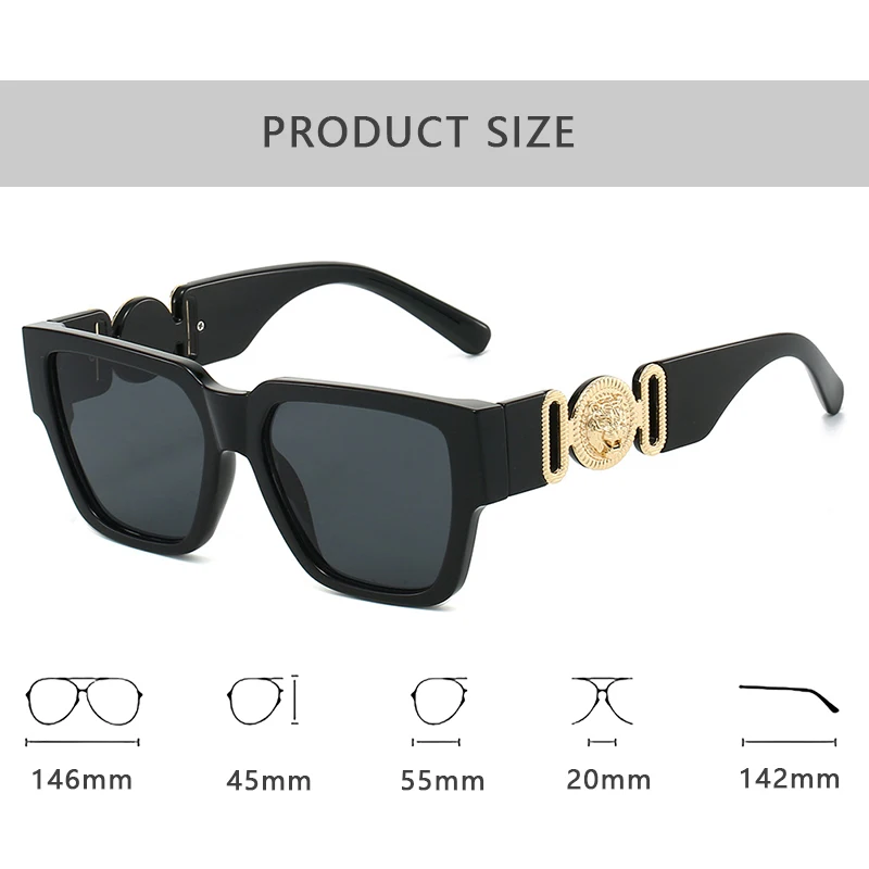 New Luxury Fashion Brand Designer Sunglasses Women Men 2025 Vintage Square Leopard Shades Glasses Outdoor Travel Top Sunglasses - Image 4