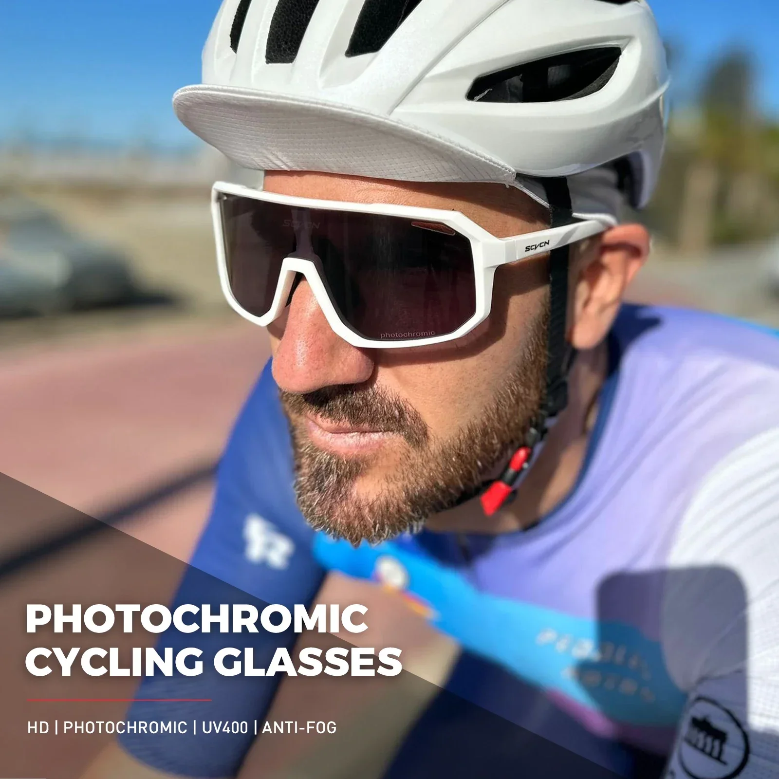 SCVCN Photochromic Cycling Sunglasses MTB Glasses Road Bike Cycling UV400 Goggles Men Women Outdoor Bicycle Sports Eyewear New - Image 2