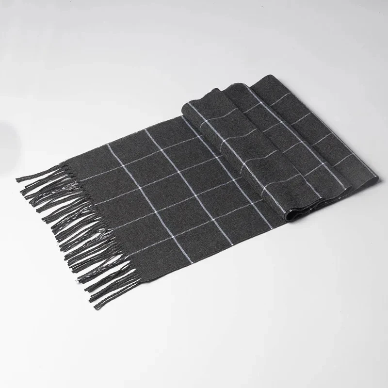 2023 New Winter Men Scarf Keep Warm Cashmere Scarves Casual Brand Designer Pashmina Neckerchief Tassel Business Shawl Wrap - Image 6