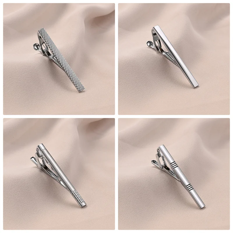 7/8/10 PCS Tie Clip Set With Gift Box Wedding Guests Gifts Metal Man Shirt Cufflinks Men's Gift For Husband Luxury Jewelry - Image 4