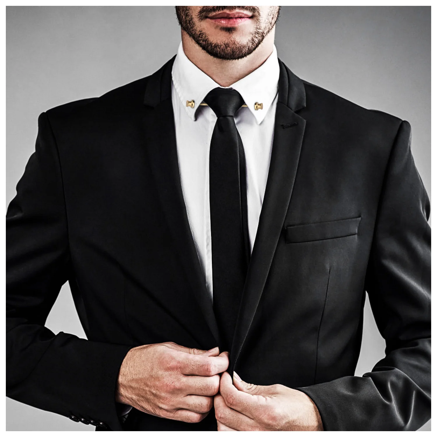 Clip For Collar Shirt Men Shirt Pins Tie Clip Pinned Collar Brooch With Box Wedding Souvenirs Lapel Pin For Men Man Cufflinks - Image 6