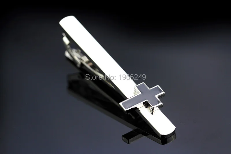 MMS Tie Clips & Cufflinks Black Color Fashion Novelty Cross Movie Design Tie Clips High Quality Alloy Jewelry For Men Gift - Image 2