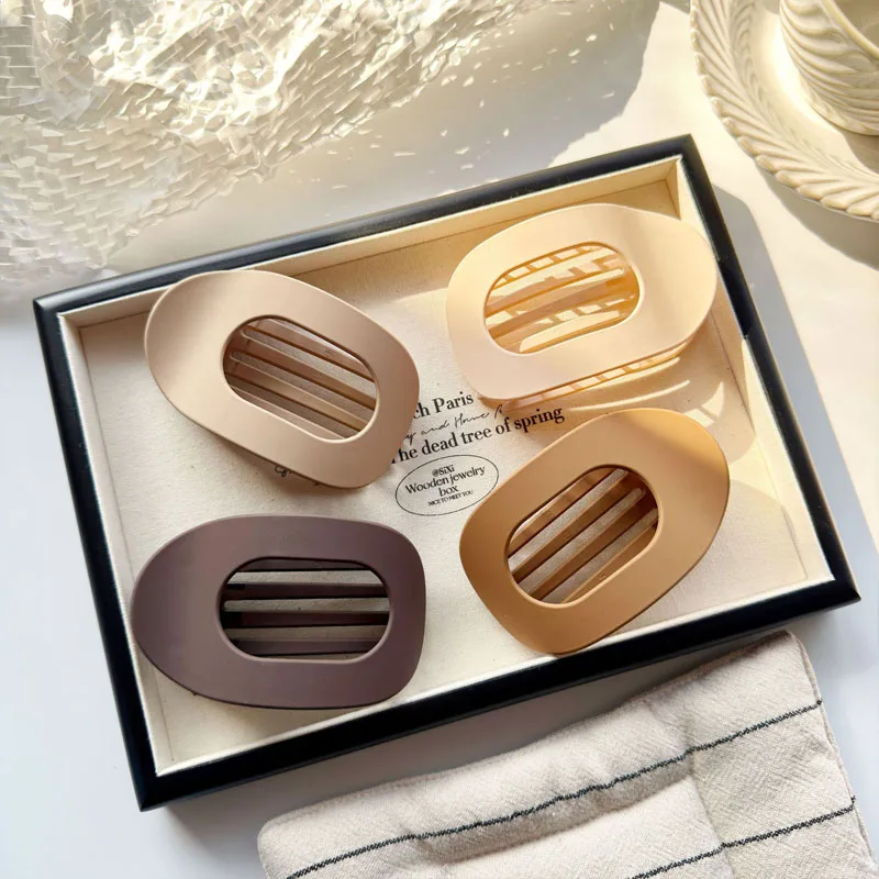 Flat Hair Clips For Women French Korean Style Hair Claws Accessories Trendy Hair Pin Clip Leopard Hair Clip Top Simple Headpiece - Image 3