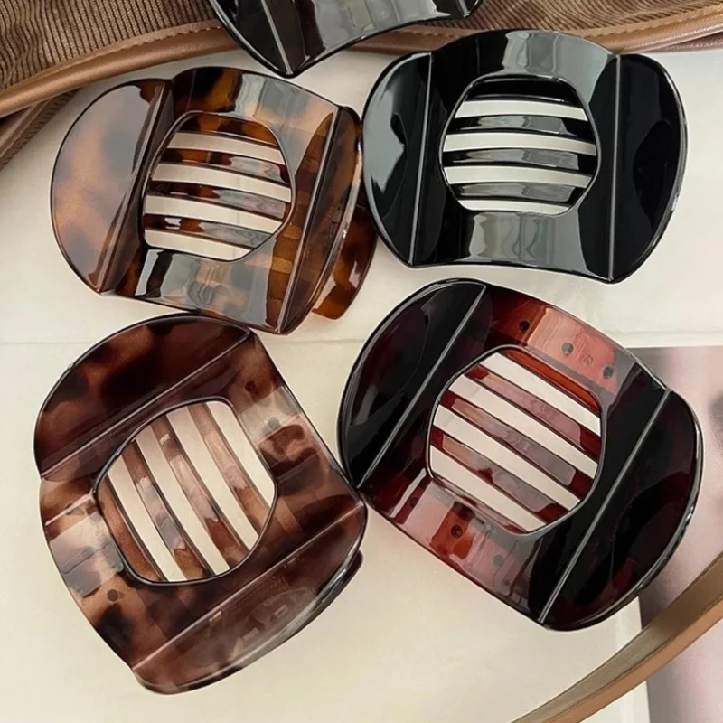 New Korean Acetic Acid Hair Clip Women's Spoon Clip Spring Clip Leopard Hair Clip Top Clip Simple Girl Hair Accessories - Image 3