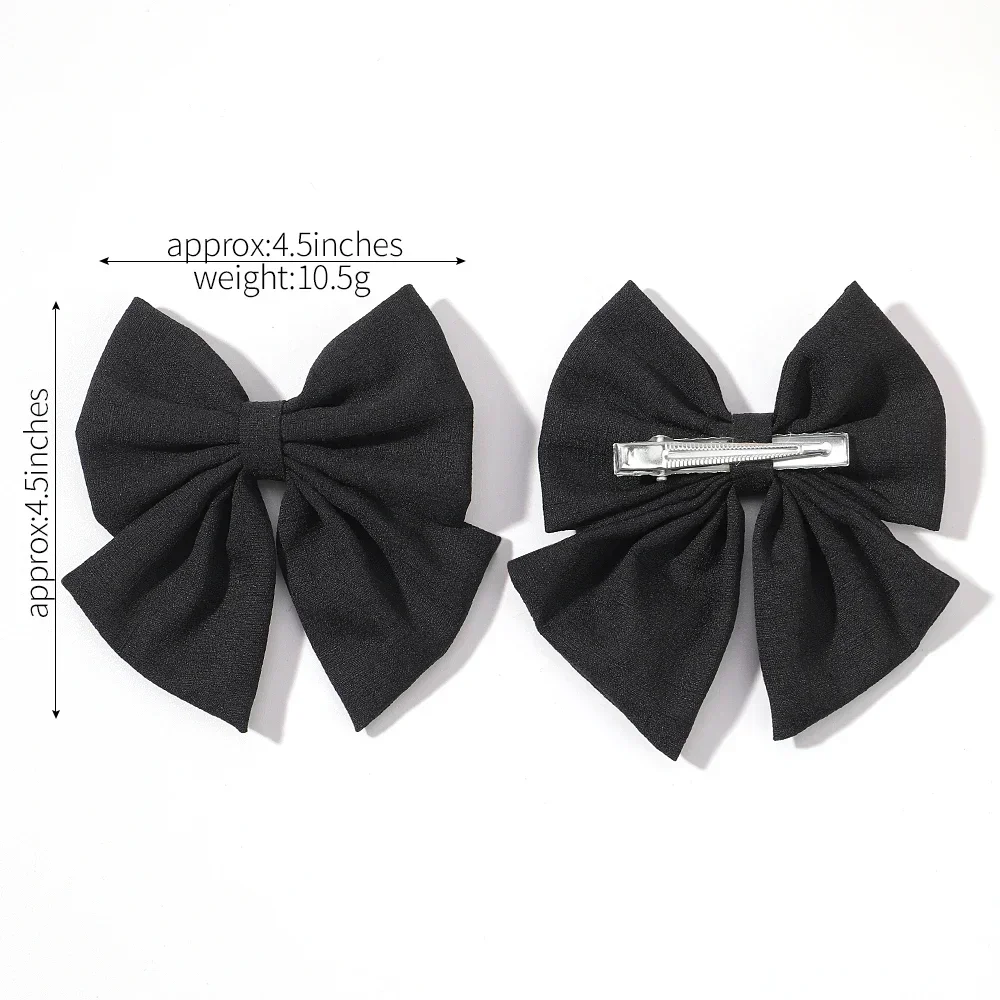 2pcs/set 4.5" Cheer Bow Hair Clip for Kids Lovely Grosgrain Ribbon Hairgripes Girls Delicate Bowknot HairPins Baby Headwear Set - Image 5
