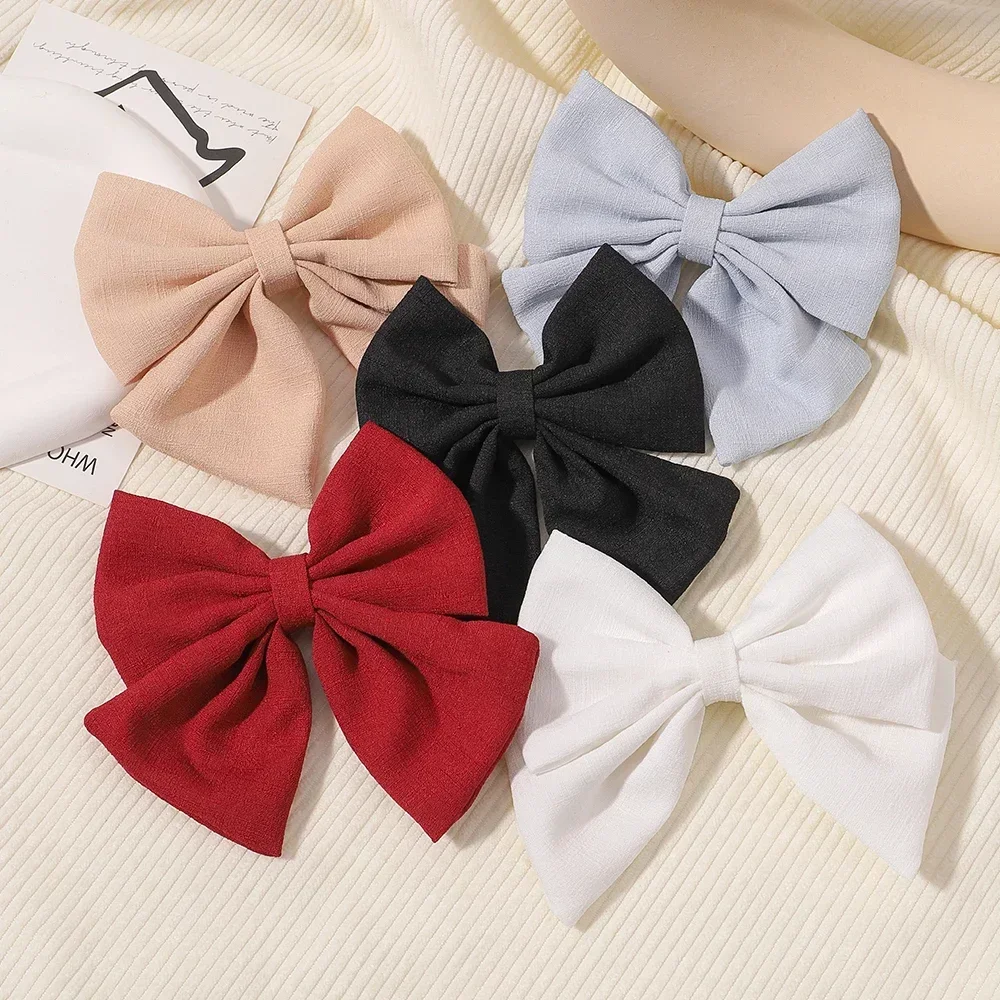 2pcs/set 4.5" Cheer Bow Hair Clip for Kids Lovely Grosgrain Ribbon Hairgripes Girls Delicate Bowknot HairPins Baby Headwear Set - Image 6