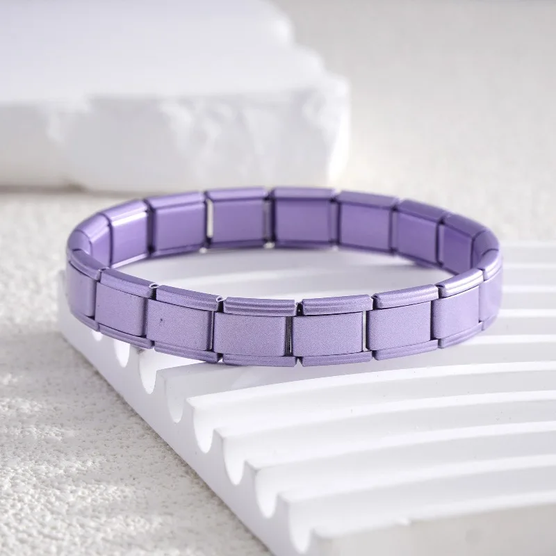 2025 New Men and Women Starry Colors 18 Pieces Italian Charm Fit 9mm Stainless Steel Modular Bracelet Wholesale Jewelry - Image 4