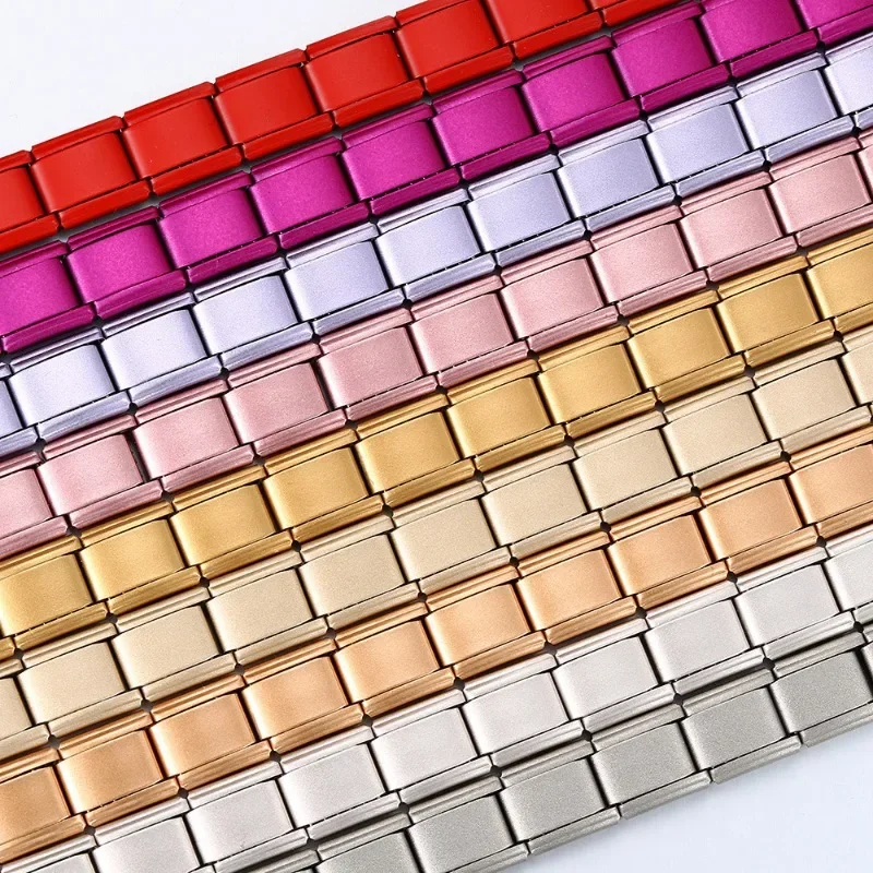 2025 New Men and Women Starry Colors 18 Pieces Italian Charm Fit 9mm Stainless Steel Modular Bracelet Wholesale Jewelry - Image 3