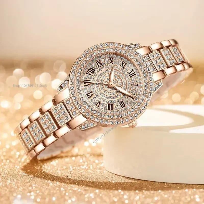 Luxury Women Shiny Bracelet Watches Fine Zircon Mechanical Lady Wristwatches Fashion Folding Watches Buckle Watch Reloj Mujer - Image 3