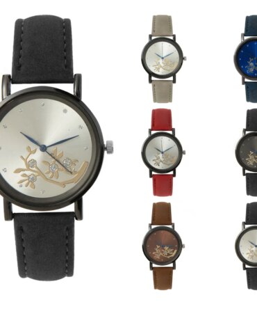 Women New Popular Flower Branch Pattern Watch Classic Leather Strap Mechanical Quartz Wristwatch Lady Fashion Elegant Hand Wear