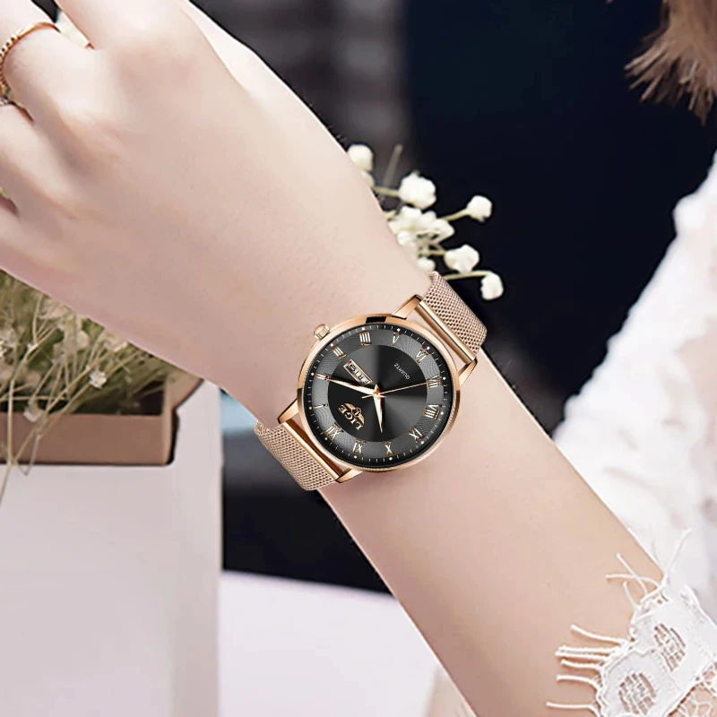 LIGE 2024 New Watch Women Luxury Watches Ladies Creative Steel Women's Bracelet Watches Female Waterproof Clock Relogio Feminino - Image 5