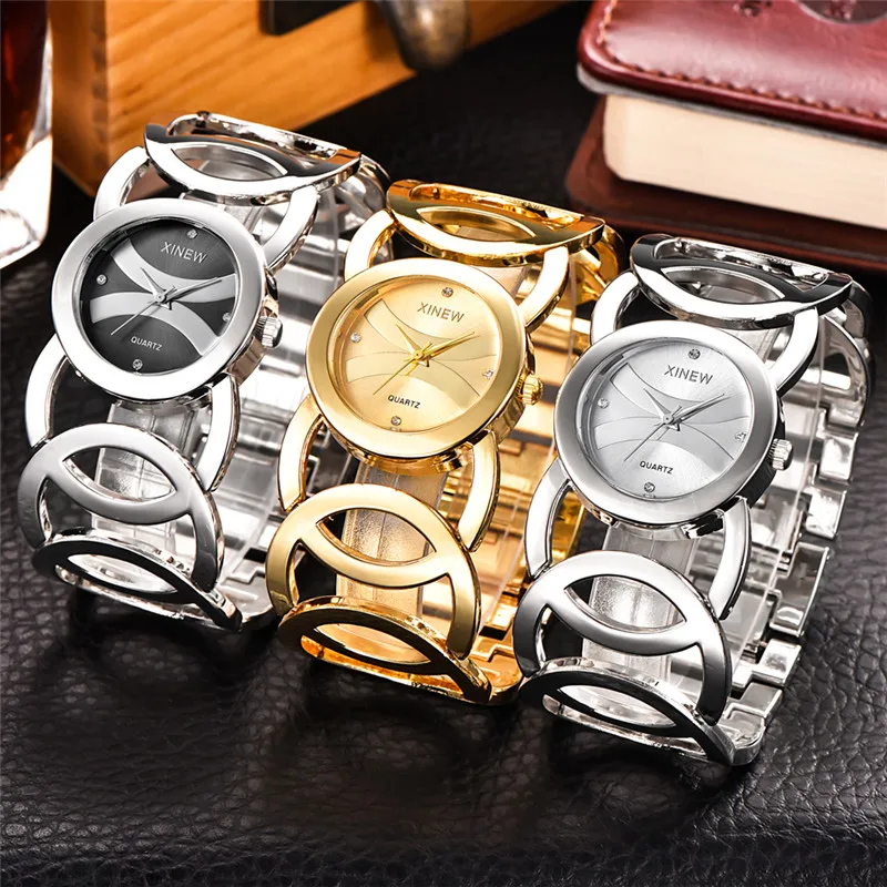 Luxury Brand Lady Gold Watches Full Stainless Steel Magic Women Bracelet Zegarki Damskie Znanych Marek Montre Vintage Femme 2024 - Image 5