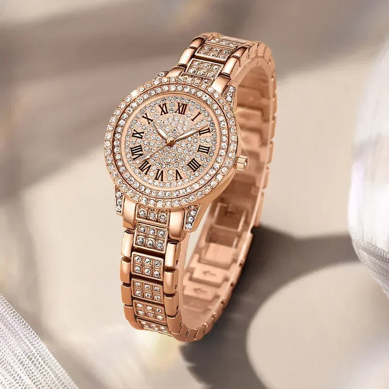 Luxury Women Shiny Bracelet Watches Fine Zircon Mechanical Lady Wristwatches Fashion Folding Watches Buckle Watch Reloj Mujer - Image 5