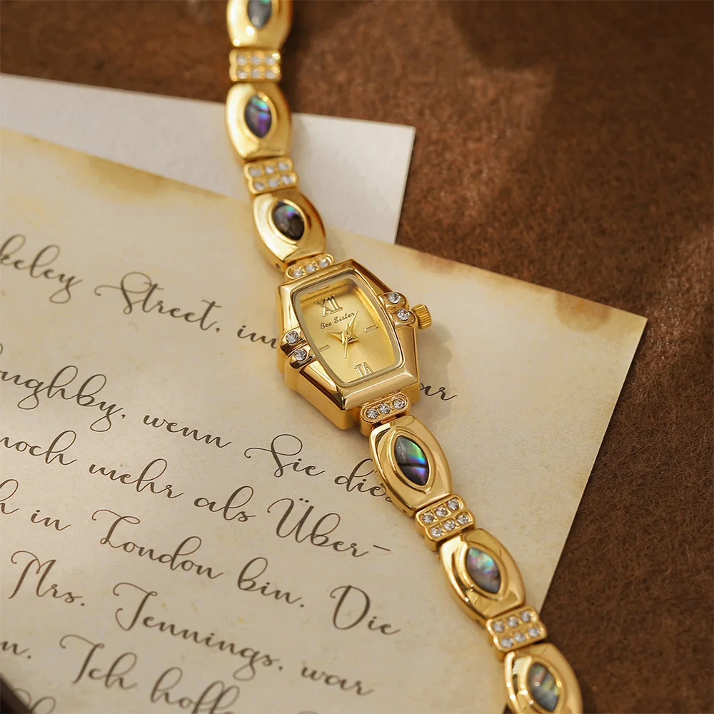 Vintage Watches For Woman High-end Temperament Natural Abalone Shell Chain Watch Waterproof Quartz Women's Wristwatch Clock Gift - Image 3