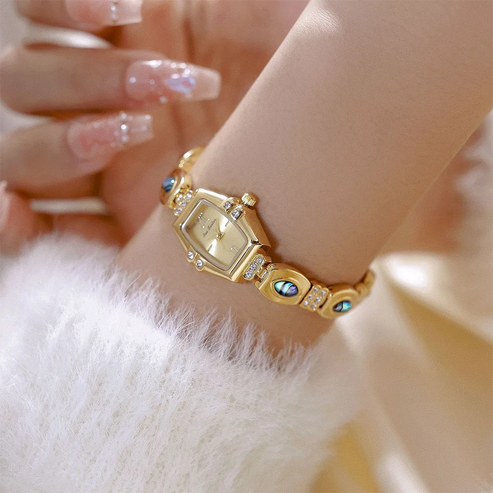 Vintage Watches For Woman High-end Temperament Natural Abalone Shell Chain Watch Waterproof Quartz Women's Wristwatch Clock Gift - Image 4