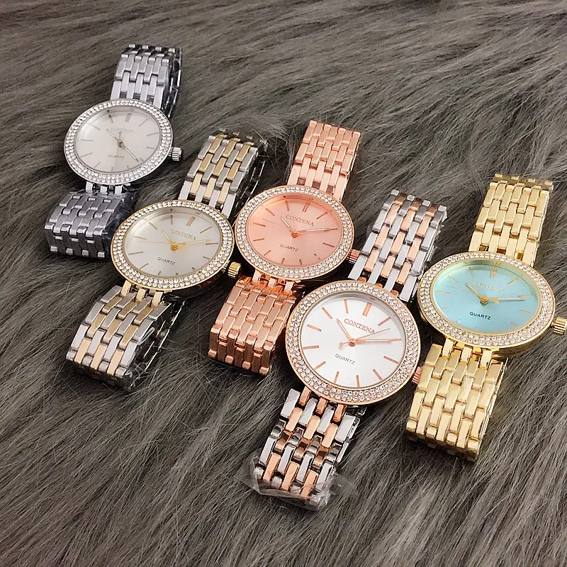 Women's Watches Luxury Stainless Steel Rhinestone Women Quartz Wristwatches Fashion Top Brand Ladies Bracelet zegarek damski - Image 6