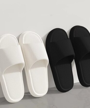Women Summer Concise EVA Slippers Men Soft Home Slides Couples Bathroom Non-slip Sandals Adults Comfortable Outdoor Beach Shoes