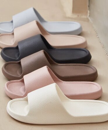 EVA Men Sandals Flip Flops Man Slippers Solid Color Simple Non-slip Soft Sole Comfortable Shower Slippers Outdoor Couple Shoes