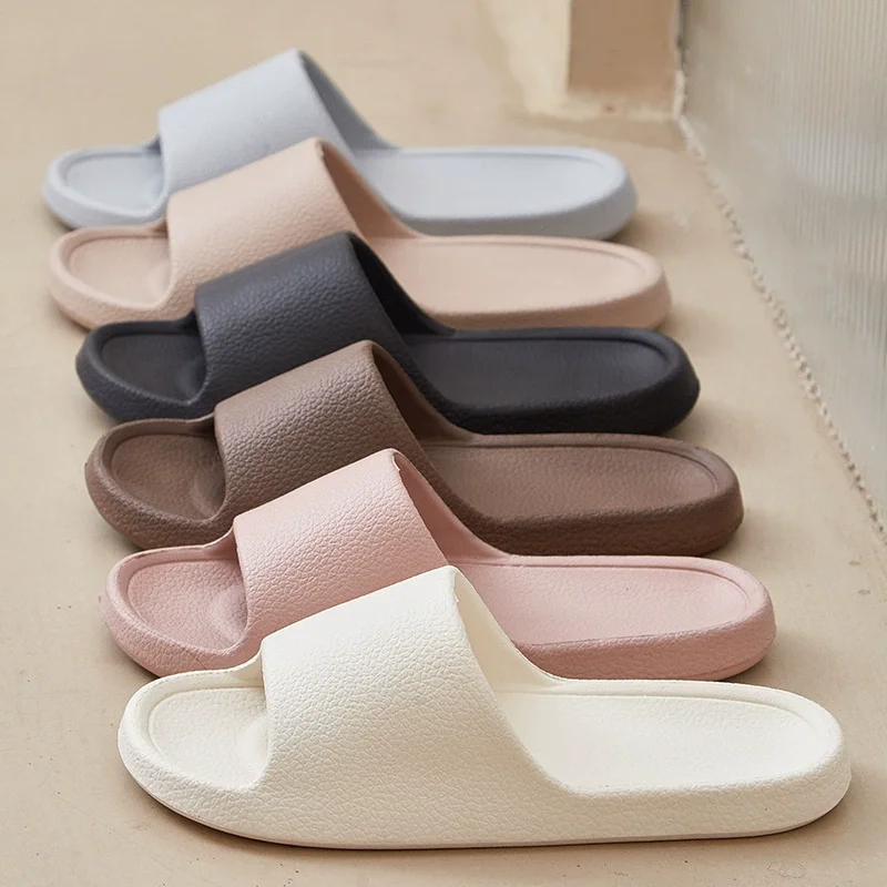 EVA Men Sandals Flip Flops Man Slippers Solid Color Simple Non-slip Soft Sole Comfortable Shower Slippers Outdoor Couple Shoes
