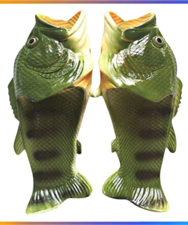 2025 Funny Slippers For Women Couple Shoes Family Shoes Parent-Child Sandals Large Size 32-46 Summer Beach Shoes Fish Slippers