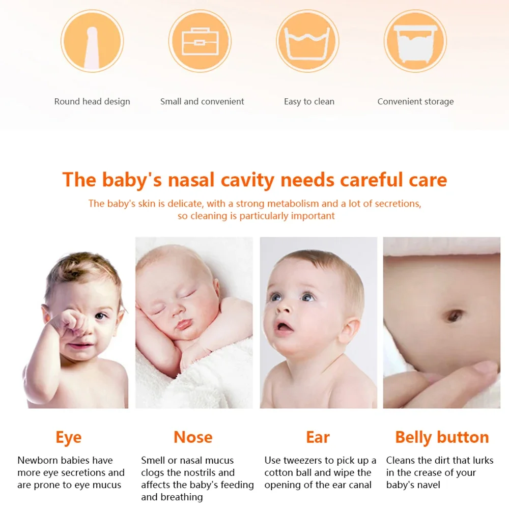Ear Nose Navel Clean Baby Dig Booger Clip InfantsTools Kids Safety Tweezers Cleaning Forceps Toddler Nasal Cavity Care - Image 6