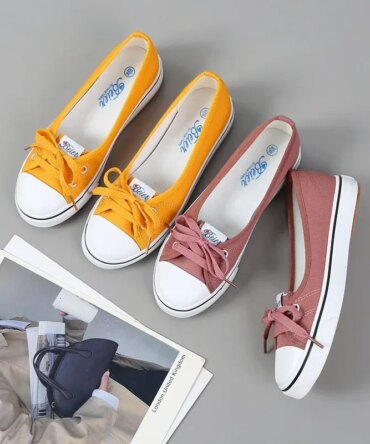 Canvas Small White Shallow Cut Summer Flat Sport Casual Ladies Soft Sneakers Platform Zapatillas De Mujer Tenis Women Luxury