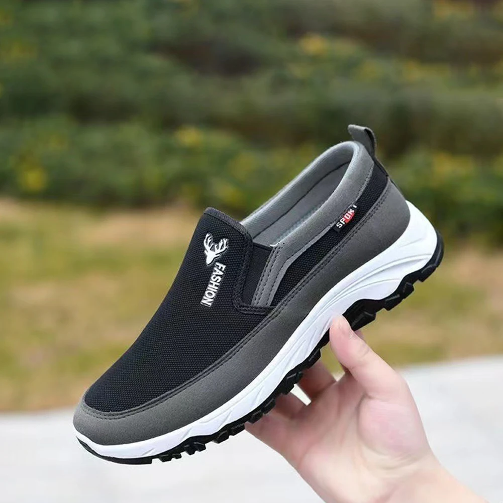 Men Orthopedic Travel Plimsolls Breathable Casual Travel Shoes Non-Slip Comfortable for Outdoor Activity Hiking Walking - Image 3