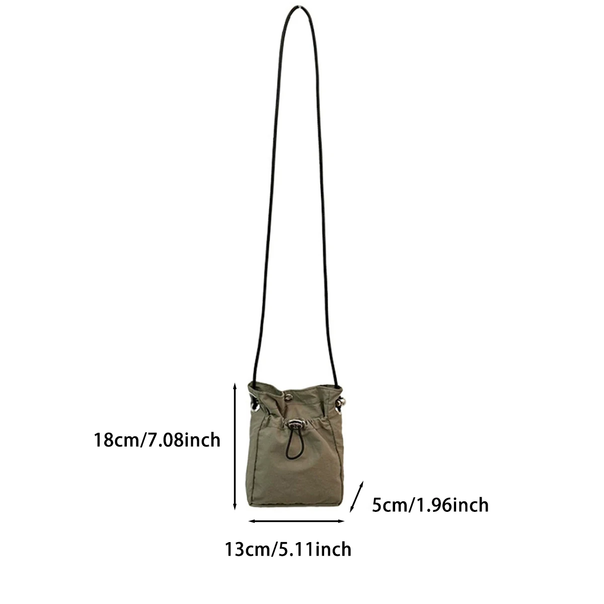 Nylon Crossbody Bag Soft Mini Phone Wallet Multifunctional Square Shoulder Bag Crossbody Purse Canvas Purse Messenger Bag - Image 5