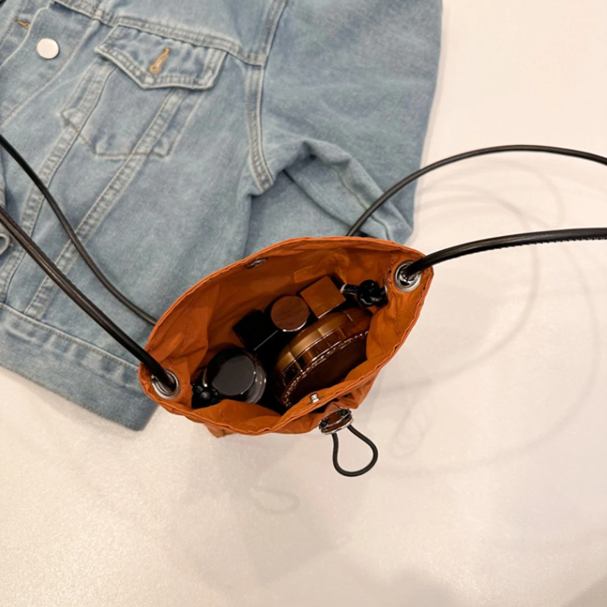 Nylon Crossbody Bag Soft Mini Phone Wallet Multifunctional Square Shoulder Bag Crossbody Purse Canvas Purse Messenger Bag - Image 4