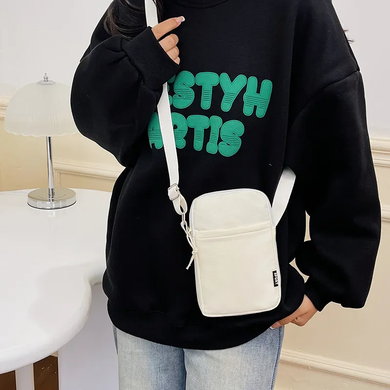 New Fashion Simple Casual Shoulder Messenger Bag, Women's Portable Mobile Phone Bag, Vertical Coin Key Bank Card Shoulder Bag - Image 5