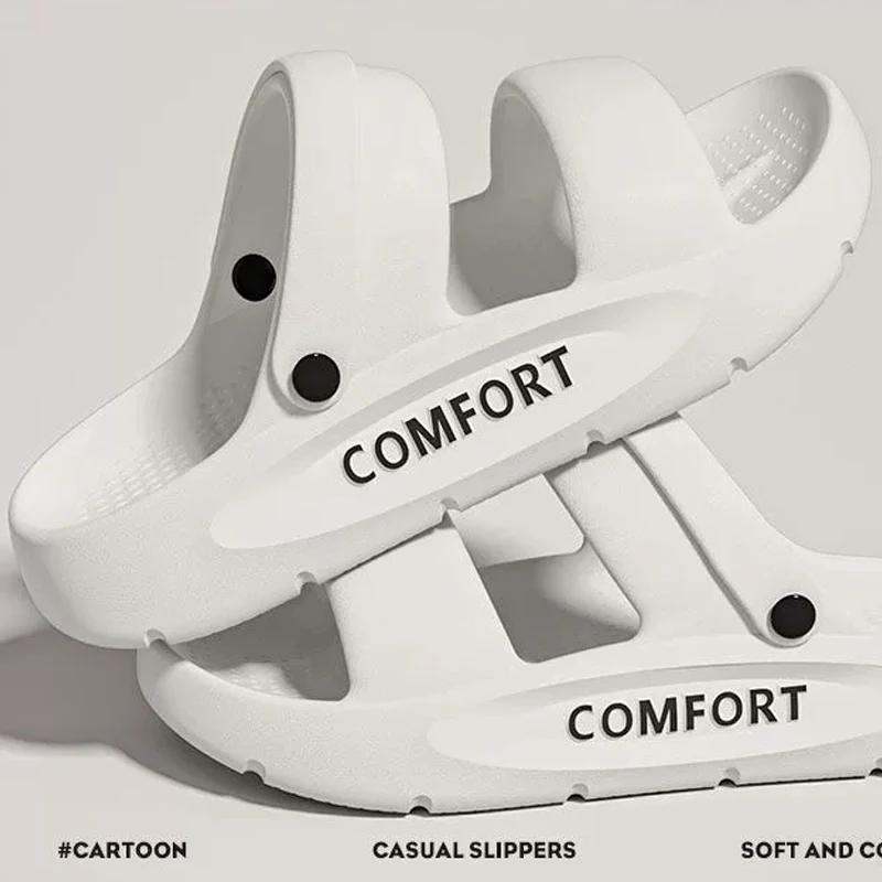 Smile Home Slippers For Men And Women New EVA Material Non-slip Odor-resistant Slippers Soft Thick-soled Slippers Beach Slippers - Image 4