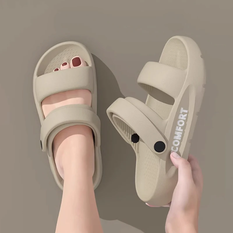 Smile Home Slippers For Men And Women New EVA Material Non-slip Odor-resistant Slippers Soft Thick-soled Slippers Beach Slippers - Image 6