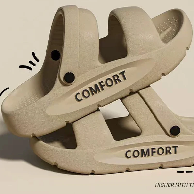 Smile Home Slippers For Men And Women New EVA Material Non-slip Odor-resistant Slippers Soft Thick-soled Slippers Beach Slippers - Image 5