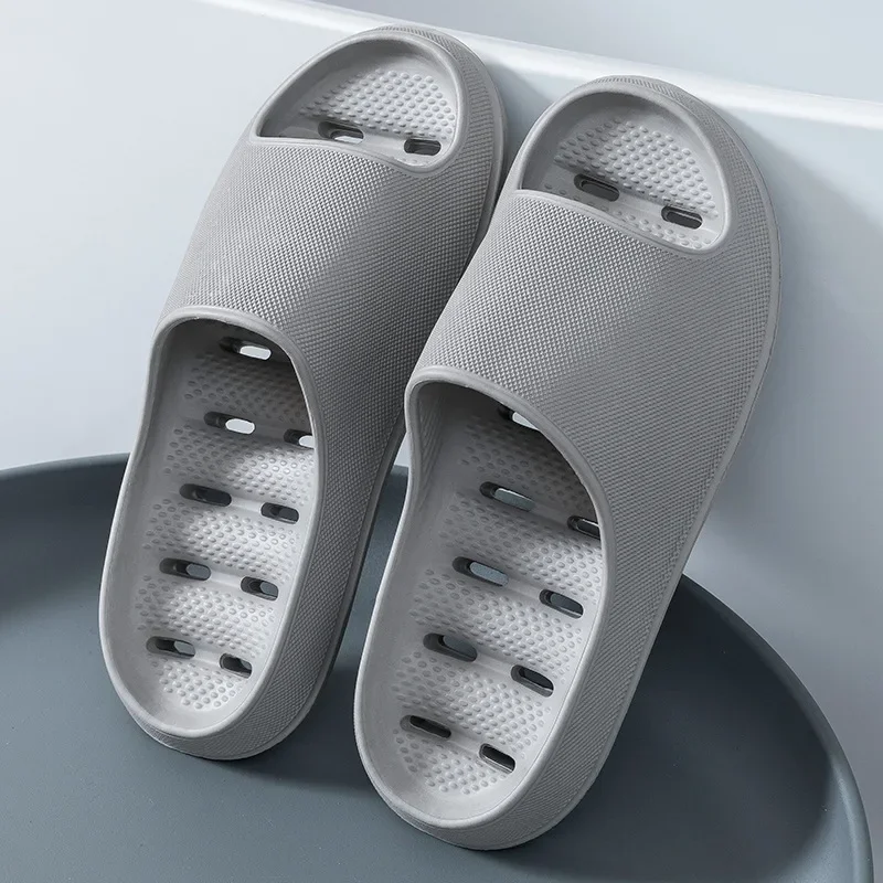 Men's Bathroom Bathing Slippers New Summer Indoor Home Eva Anti-Slip Anti-Odor Couple Shower Leakage Quick-Drying Slippers
