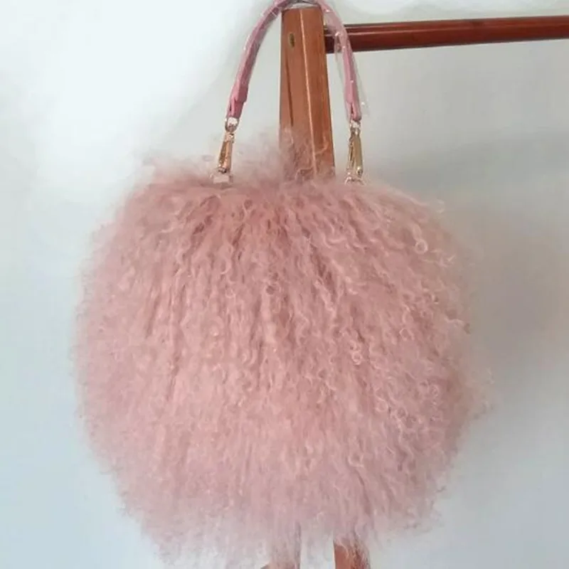 Soft Real Fur wool Chain Shoulder Bag for Women Designer Purses and Handbags Women's Party Clutch Crossbody Bag High Quality - Image 3