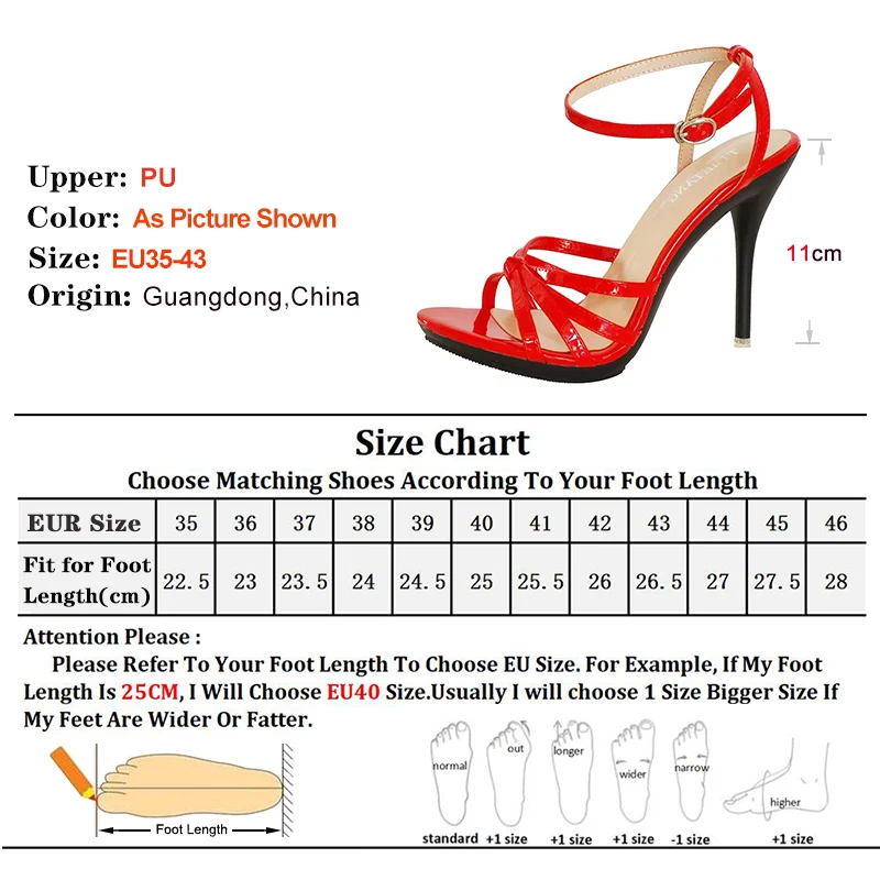 Cross-tied Black Women's Sandals Party Wedding Shoes Thin Heels 11cm Daily Summer Shoes Women High Heeled Ladies Sandals - Image 4