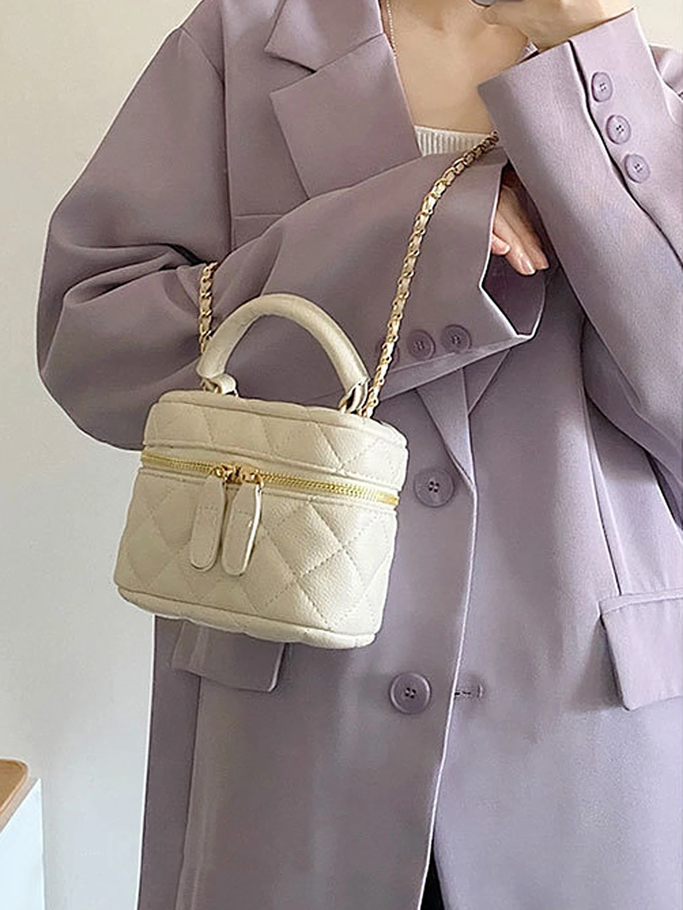 New Mini Quilted Chain Diamond Checkered Women's Crossbody Bag Fashion Mini Designer Handbag High Quality PU Women's Small Bag - Image 2