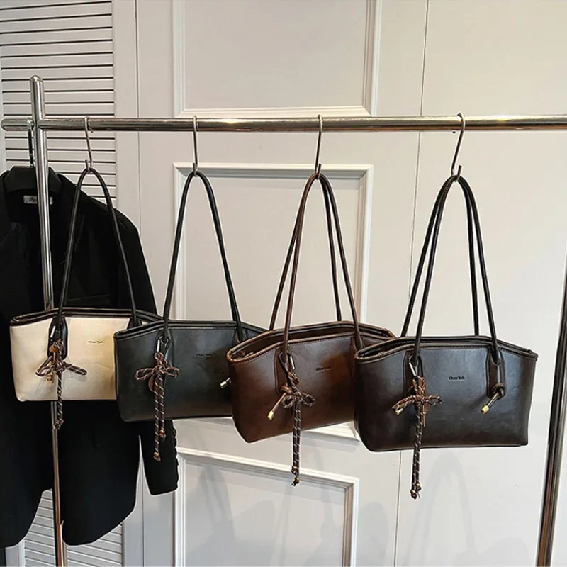 PU Leather Shoulder Bags For Women 2025 Winter Y2K Trend Female Crossbody Bag Lady Handbags And Purses Retro Tote Bag bolso - Image 4