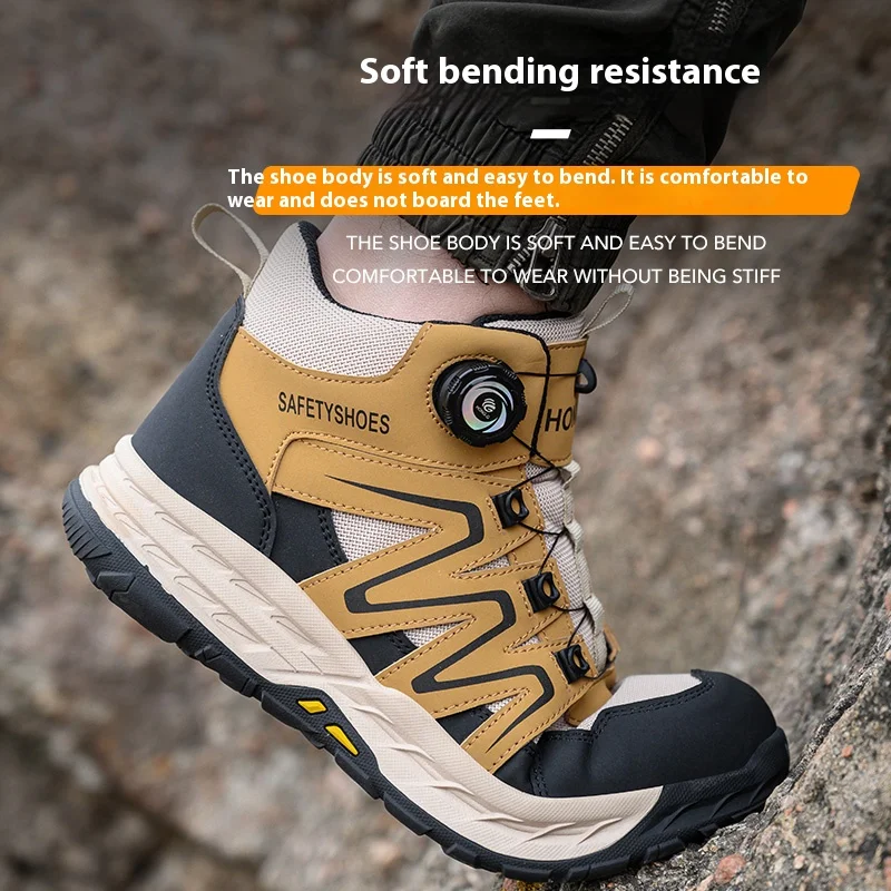 New Safety Boots Men Work Indestructible Shoes Sneakers Steel Toe Protective Boots Anti-smash Anti-puncture Work Tactical Boots - Image 6