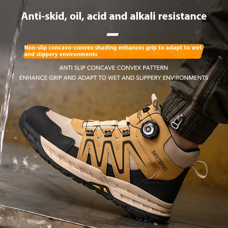 New Safety Boots Men Work Indestructible Shoes Sneakers Steel Toe Protective Boots Anti-smash Anti-puncture Work Tactical Boots - Image 5