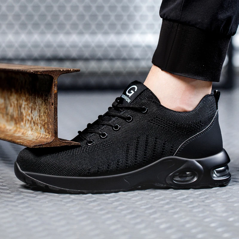 New Styles Men Safety Boots With Steel Toe Cap Anti-smash Work Sneakers Safety Shoes Men IndestructibleWork Boots Tactical Boots - Image 4