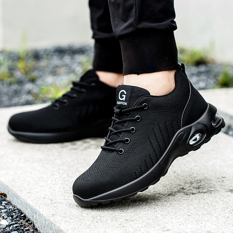 New Styles Men Safety Boots With Steel Toe Cap Anti-smash Work Sneakers Safety Shoes Men IndestructibleWork Boots Tactical Boots - Image 6