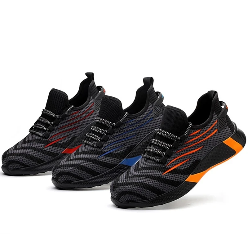 Men Work Safety Shoes Anti-puncture Working Sneakers Male Indestructible Work Shoes Men Boots Lightweight Men Shoes Safety Boots - Image 4