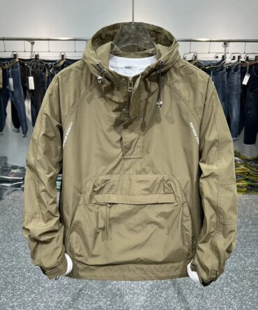 Korean Fashion  Jackets for Men Zippered Jacket Hoded Men's Casual Street Multi Pocket Work Jacket, Slim Fit Pilot Baseball Suit