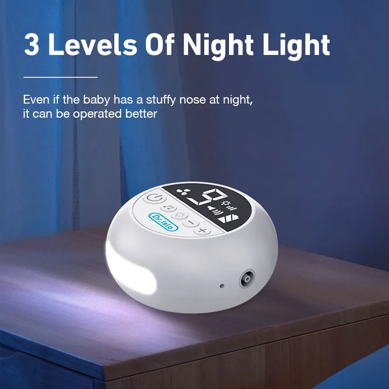 MAMIJOY Baby Nasal Aspirator Electric Nose Cleaner with Built-In Music & Night Light Rechargeable Nose Booger Sucker for Babies - Image 3