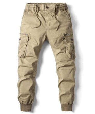 2024 New Cotton Men Cargo Pants Khaki Casual Men Tactical Joggers Cargo Multi-Pocket Fashions Black Army Trousers Work Wear