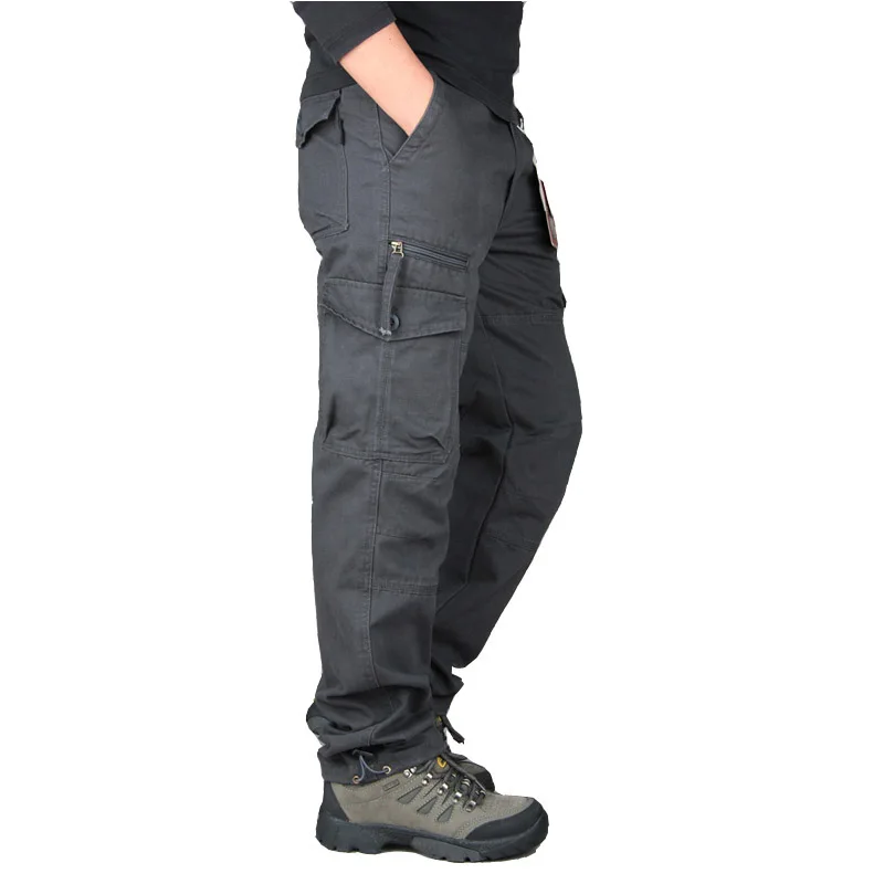 2025 New Autumn Cargo Pants Men Fashion Military Outdoors Man Work Trousers Long Warm Tactical Cotton Khaki Cargo Pants For Man - Image 4